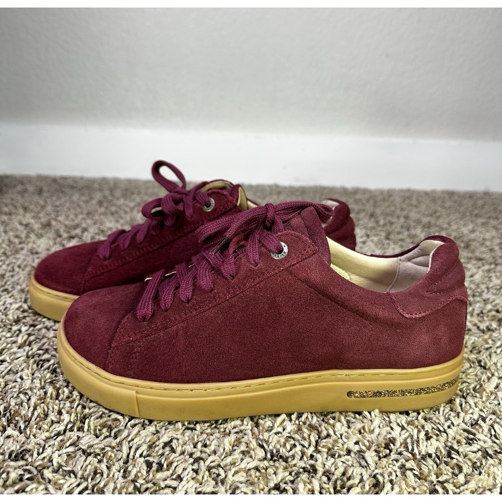 Birkenstock Bend Low Maroon Suede Casual Sneakers Size 36 EU Women's US Size 5.5